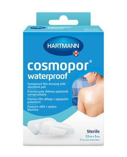 podgląd produktu Hartmann Cosmopor Waterproof wodoodporny opatrunek jałowy na ranę 7,2 cm x 5 cm 5 sztuk