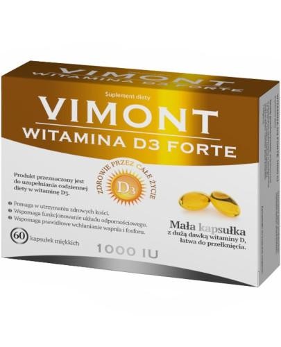 podgląd produktu Vimont Witamina D3 Forte 60 kapsułek