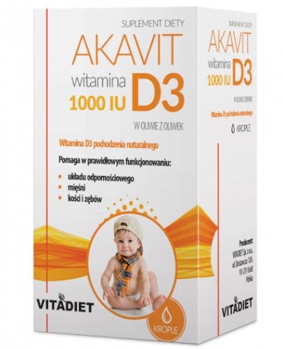 podgląd produktu VitaDiet Akavit Witamina D3 1000 IU krople 29,4 ml