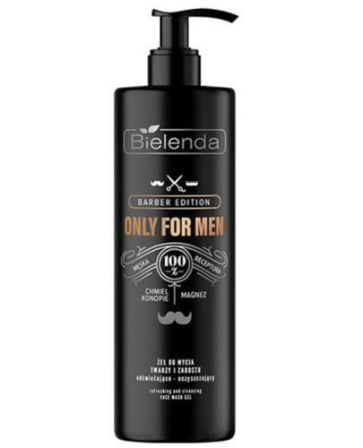 Bielenda Only For Men Barber Edition żel do mycia twarzy i zarostu odświeżająco-oczysz... 
