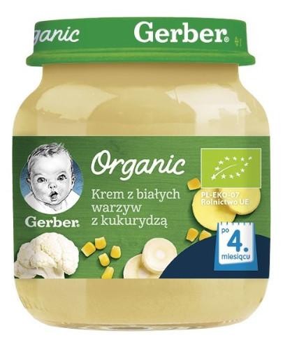 Nestlé Gerber Organic krem z białych warzyw z kukurydzą po 4 miesiącu 125 g 