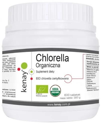 podgląd produktu Kenay Chlorella Organiczna 600 tabletek
