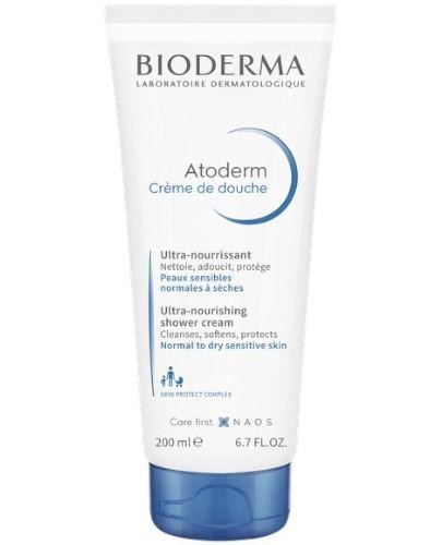 podgląd produktu Bioderma Atoderm Creme de douche kremowy żel do mycia twarzy i ciała 200 ml