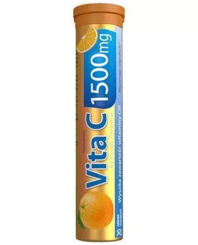 podgląd produktu ActivLab Vita C 1500 mg o smaku pomarańczowym 20 tabletek musujących