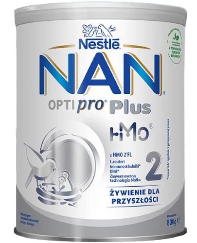 NESTLE NAN OPTIPRO Plus 2 HM-0 Mleko modyfikowane w proszku dla niemowląt powyżej 6 miesiąca 800 g