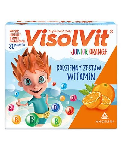 podgląd produktu Visolvit Junior Orange proszek o smaku pomarańczowym 30 saszetek