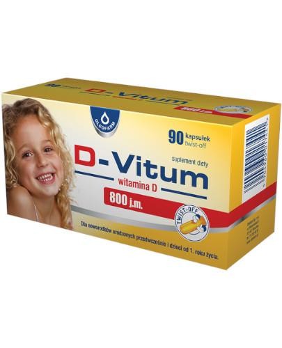 podgląd produktu D-vitum witamina D 800 j.m. 90 kapsułek twist-off