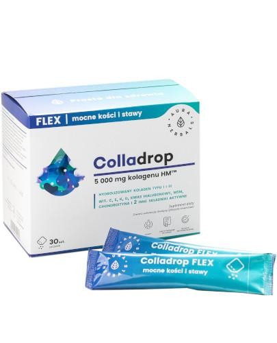 podgląd produktu Aura Herbals Colladrop Flex kolagen morski 5000 mg 30 saszetek