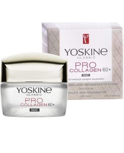 podgląd produktu Yoskine Classic Pro Collagen 60+ krem na noc regenerator skóry do cery suchej i wrażliwej 50 ml