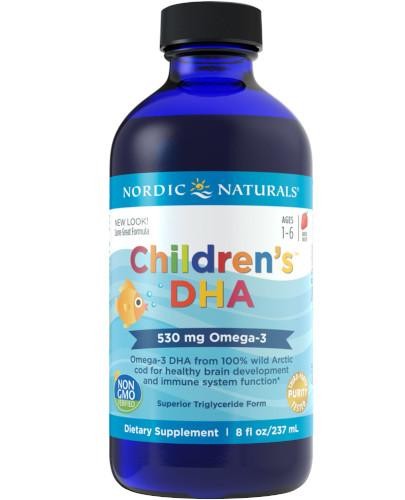 podgląd produktu Nordic Naturals Childrens DHA smak truskawkowy 237 ml