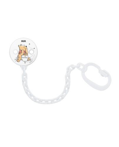 podgląd produktu NUK Disney Kubuś łańcuszek do smoczka uspokajającego biały 1 sztuka [751372A]