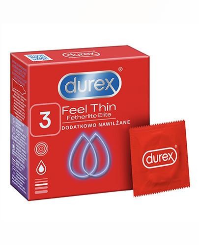 podgląd produktu Durex Feel Thin Fetherlite Elite prezerwatywy 3 sztuki