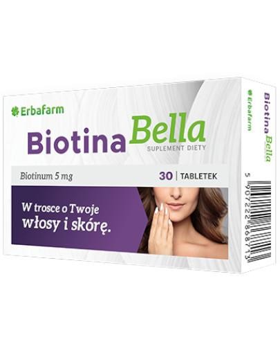 podgląd produktu Erbafarm Biotina Bella 30 tabletek