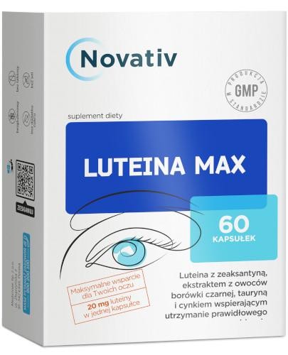 podgląd produktu Novativ luteina max 60 kapsułek