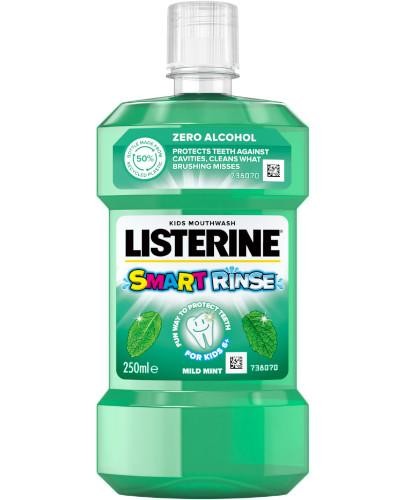 podgląd produktu Listerine Smart Rinse łagodnie miętowy płyn do płukania jamy ustnej dla dzieci 250 ml