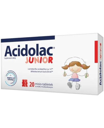 Acidolac Junior o smaku truskawkowym 20 misio-tabletek 