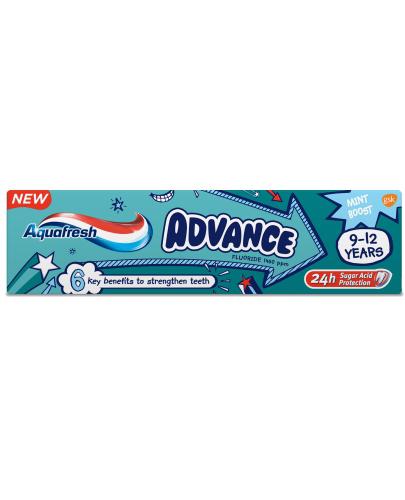 Aquafresh Advance pasta do zębów z fluorkiem dla dzieci 9-12 lat 75 ml 
