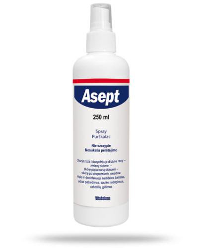 Asept spray do dezynfekcji i oczyszczania skóry 250 ml 