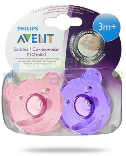 Avent Philips Soothie smoczek gryzak silikonowy ortodontyczny dla dzieci 3m+ 2 sztuk... 