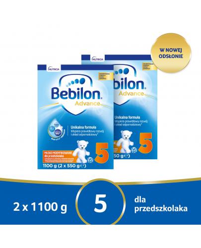 Bebilon 5 Pronutra Advance mleko modyfikowane powyżej 2,5 roku życia 2x 1100 g [DWUPAK] 