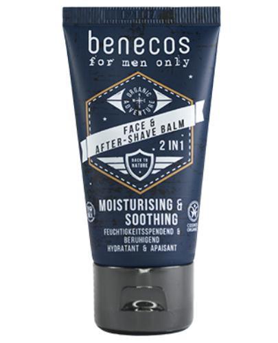 Benecos For Men 2w1 Naturalny nawilżająco-kojący balsam do twarzy i po goleniu 50 ml 
