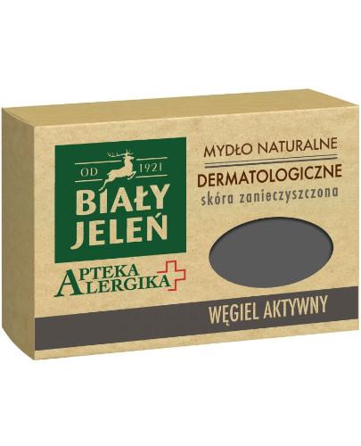 podgląd produktu Biały Jeleń Apteka alergika mydło naturalne dermatologiczne węgiel aktywny 125 g