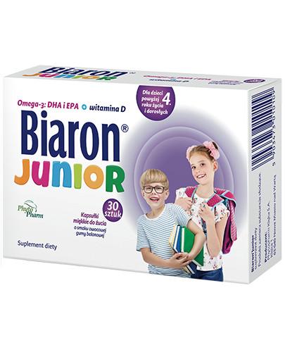 podgląd produktu Biaron Junior Omega 3 + DHA i EPA + witamina D 30 kapsułek