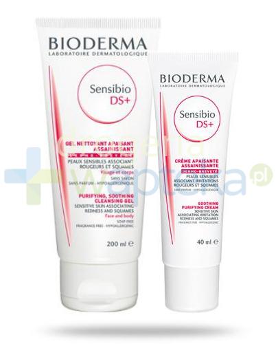 Biodema Sensibio DS+ oczyszczający żel do mycia skóry 200 ml + krem przeciw podrażnieniom 40 ml [ZESTAW]