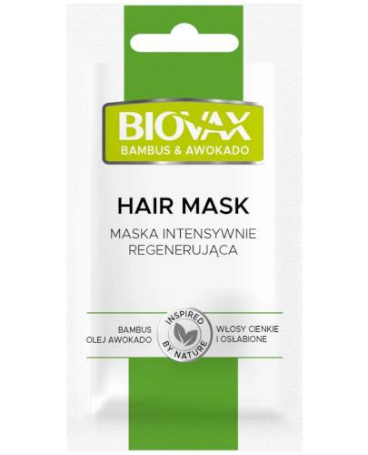 podgląd produktu Biovax Bambus & Olej Avocado maska intensywnie regenerująca 20 ml