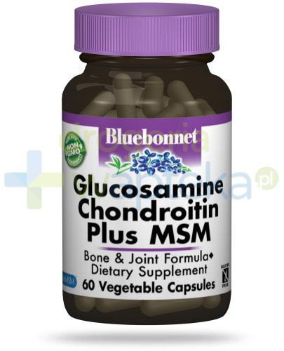 podgląd produktu Bluebonnet Nutrition Glukozamina, Chondroityna Plus MSM, 60 wegańskich kapsułek