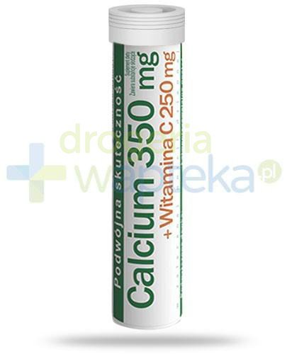 Calcium 350mg + witamina C 250mg 18 tabletk musujących Uni-Phar