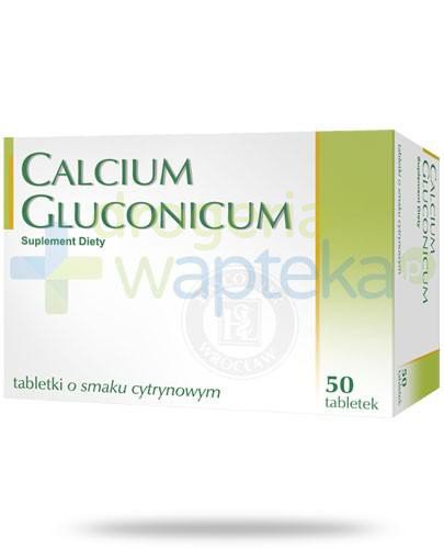 podgląd produktu Calcium Gluconicum smak cytrynowy 50 tabletek Hasco-Lek