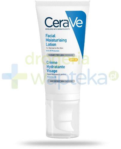 CeraVe nawilżający krem do twarzy SPF25 dla skóry normalnej i suchej 52 ml 