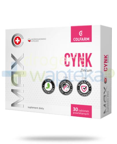 podgląd produktu Colfarm Max Cynk 10 mg 30 tabletek