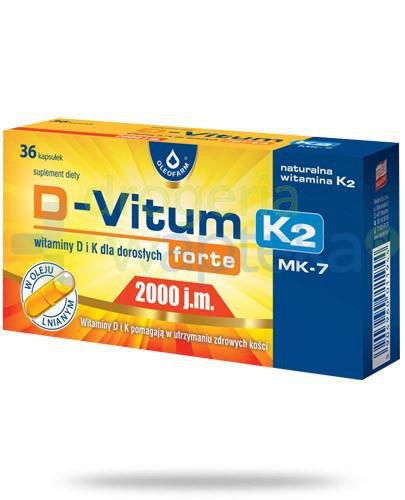 D-Vitum Forte 2000j.m. K2 witamina D i K dla dorosłych 36 kapsułek 