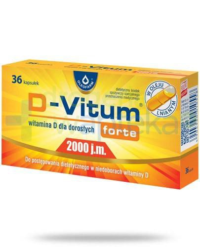 D-Vitum Forte 2000j.m. witamina D dla dorosłych 36 kapsułek