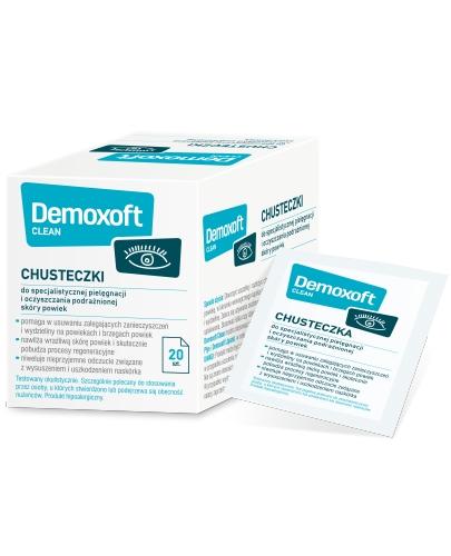 podgląd produktu Demoxoft Clean chusteczki do pielęgnacji i oczyszczania powiek 20 sztuk