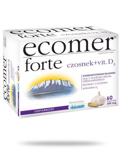 podgląd produktu Ecomer Forte czosnek + witamina D 60 kapsułek