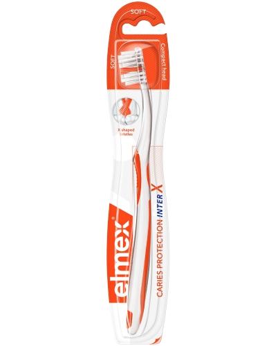 podgląd produktu Elmex InterX szczoteczka miękka do zębów przeciw próchnicy 1 sztuka