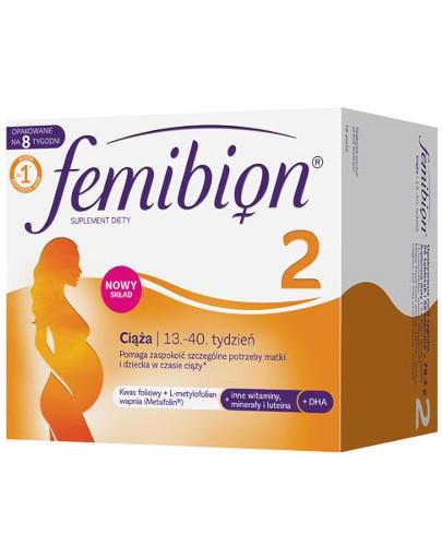 podgląd produktu Femibion 2 Ciąża 13-40 tydzień ciąży 56 tabletek + 56 kapsułek