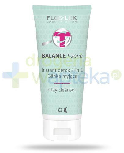 podgląd produktu Flos-Lek Balance T-Zone Instant Detox 2w1 glinka myjąca do cery tłustej i mieszanej 125 ml