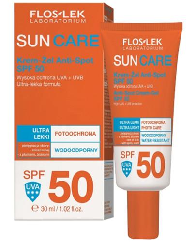 podgląd produktu Flos-Lek Suncare Anti-Spot SPF50 ultra lekki krem-żel 30 ml + łagodząca mgiełka 30 ml