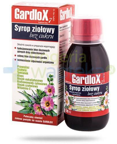 podgląd produktu Gardlox 7 syrop ziołowy bez cukru 120 ml