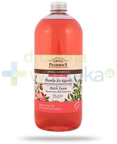 podgląd produktu Green Pharmacy Pianka do kąpieli Róża Piżmowa i Zielona Herbata 1000 ml Elfa Pharm