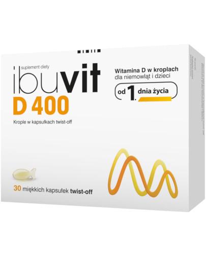 IbuVit D 400 witamina D dla niemowląt i dzieci, krople 30 kapsułek 