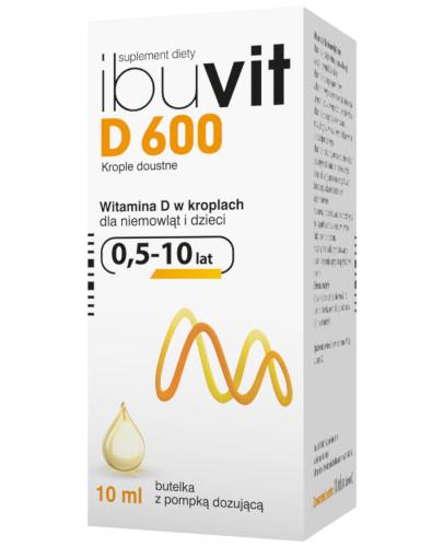 IbuVit D 600 witamina D dla niemowląt i dzieci, krople doustne 10 ml 