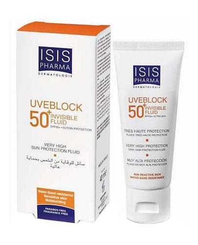 Isis Uveblock Fluid z filtrem ultra UVA UVB bezbarwny SPF50+ 40 ml