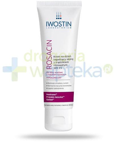 podgląd produktu Iwostin Rosacin krem łagodzący skórę z trądzikiem różowatym SPF15 na dzień 40 ml