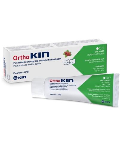 podgląd produktu Kin OrthoKin pasta do zębów truskawkowo miętowa 75 ml
