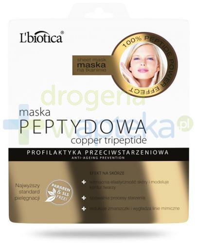 podgląd produktu Lbiotica Peptydowa maska na tkaninie 23 ml